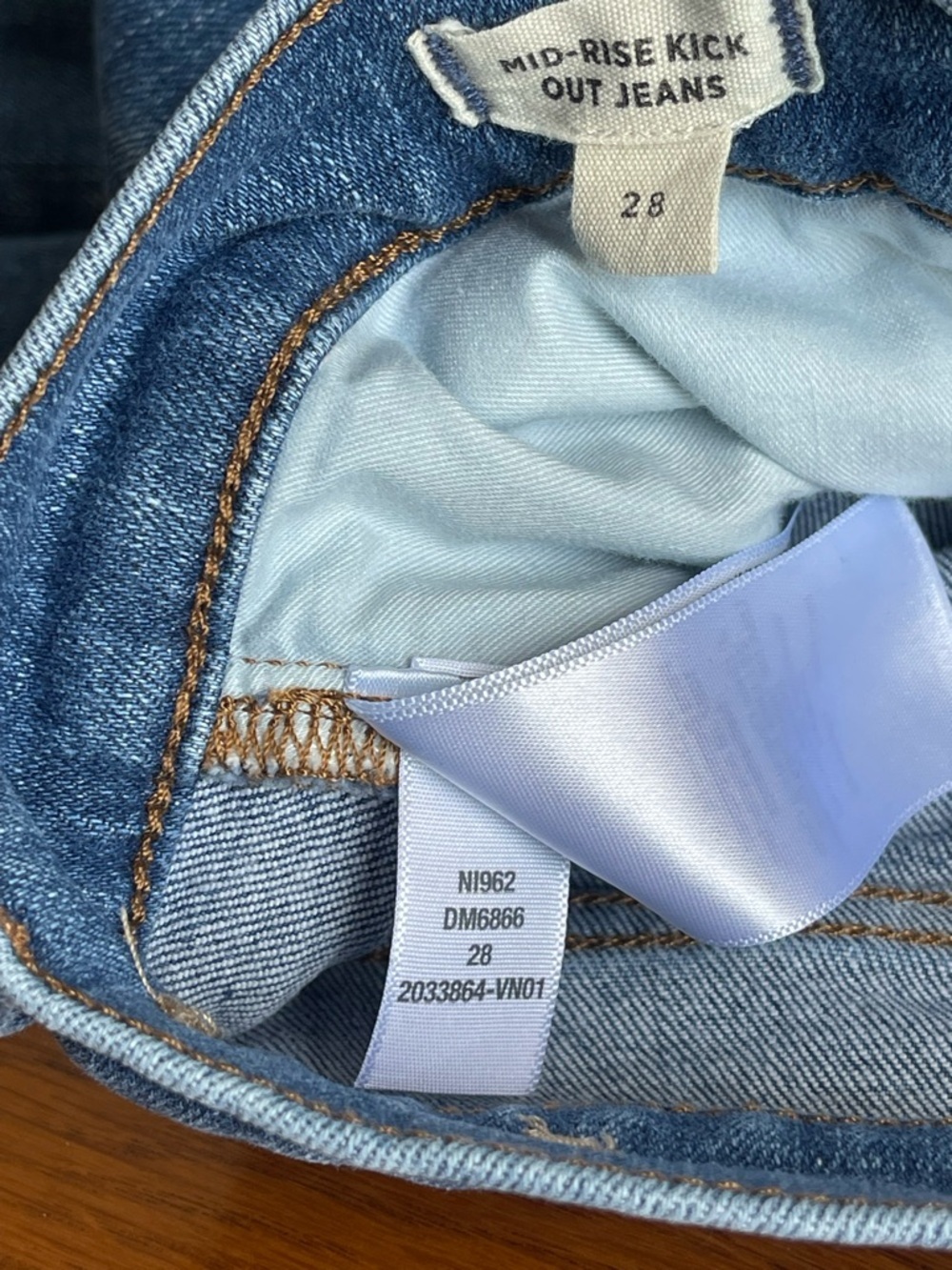 Madewell Mid-Rise Kick Out Crop Blue Jeans Size 28 - Picture 14 of 14